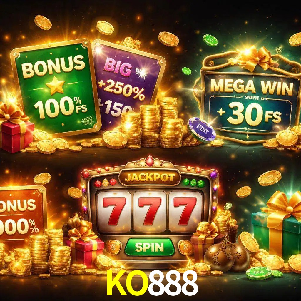 Tipos de bonos KO888 incluyendo recompensas de bienvenida y promociones continuas